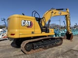 2020 Caterpillar 320 crawler excavator, rear three-quarter view