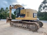2024 Caterpillar 328D LCR crawler excavator, rear three-quarter view