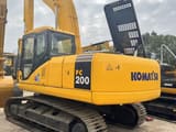 2018 Komatsu PC200-7 crawler excavator, rear three-quarter view