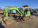 Mitsubishi ME30 mini excavator, side view