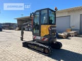 2021 Volvo ECR25D mini excavator, rear three-quarter view