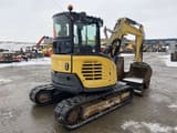 2017 Yanmar VIO50-6 mini excavator, rear three-quarter view