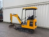 2022 JCB 16C-1 mini excavator, rear three-quarter view