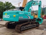 2018 Kobelco SK200 crawler excavator, rear three-quarter view