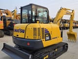 2022 Komatsu PC56 mini excavator, rear three-quarter view