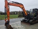 2022 Hitachi ZX85USB-6 mini excavator, side view