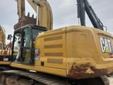 2019 Caterpillar 330 crawler excavator, rear three-quarter view