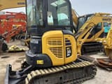 2021 Komatsu PC35MR mini excavator, rear three-quarter view