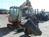 2018 Takeuchi TB225 mini excavator, front three-quarter view