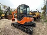 2023 Hitachi ZX50U mini excavator, rear three-quarter view