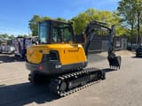2011 Volvo EC60C mini excavator, rear three-quarter view