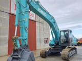2018 Kobelco SK300NLC-10 crawler excavator, front three-quarter view