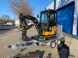 Berger Kraus BK2000NKSR mini excavator on trailer