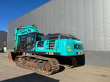 2020 Kobelco SK500LC-10 crawler excavator, rear three-quarter view