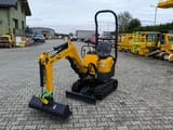2019 Yanmar SV08-1A(S) mini excavator, front three-quarter view