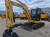 2015 Komatsu PC-55MR crawler excavator, front three-quarter view