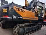 2024 Hyundai R305LC-9T crawler excavator, rear three-quarter view