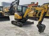 2023 Sany SY35U mini excavator, front three-quarter view