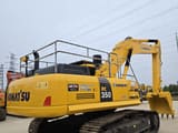 2023 Komatsu PC350-7 crawler excavator, rear three-quarter view