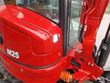 2025 Mole M25 mini excavator, close-up of cab and boom