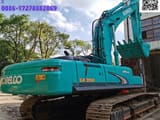2019 Kobelco SK350 crawler excavator, rear three-quarter view