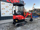 Newrick ZW-320 mini excavator, rear three-quarter view