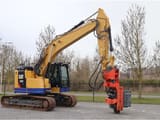 2018 CAT 325F LCR crawler excavator with Movax attachment, side view