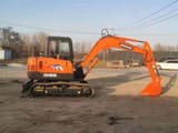 2023 Doosan DH55 mini excavator, side profile view