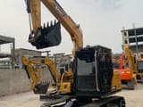 2023 Sany SY75C mini excavator, front three-quarter view