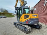 2022 XCMG XE80E crawler excavator, rear three-quarter view