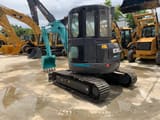 2022 Kobelco SK55 crawler excavator, rear three-quarter view