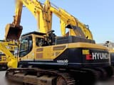2020 Hyundai R485LVS crawler excavator, rear three-quarter view