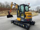XCMG XE55E crawler excavator, rear three-quarter view