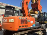 2022 Hitachi ZAXIS 120 crawler excavator, rear three-quarter view
