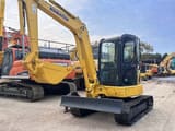 2021 Komatsu PC40MR mini excavator, front three-quarter view