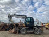 2018 JCB JS145W wheel excavator, side view