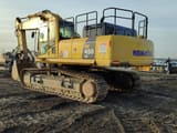 2022 Komatsu PC450 LC crawler excavator, rear three-quarter view
