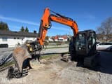 2023 Hitachi ZX85US-6 excavator with tiltrotator, side view