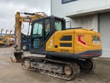 2024 XCMG XE135G crawler excavator, rear three-quarter view