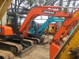 2020 Doosan DH55 mini excavator, side view