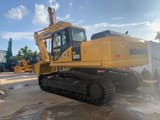 2020 Komatsu PC300 crawler excavator, rear three-quarter view