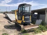 2024 Komatsu PC30MR mini excavator, rear three-quarter view