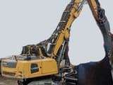 2021 Liebherr LH30 M material handler, rear three-quarter view