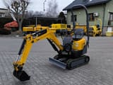 2019 Yanmar SV08– 1A(S) mini excavator, front three-quarter view