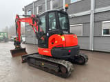2019 Kubota U55-4 mini excavator, rear three-quarter view