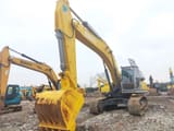 Kobelco SK350D crawler excavator, front three-quarter view