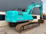 2017 Kobelco SK210LC-10 crawler excavator, rear three-quarter view