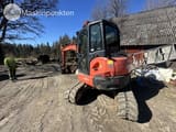 2015 Kubota U48-4 mini excavator, rear three-quarter view