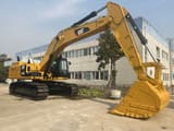 2022 Caterpillar 345DL crawler excavator, side profile view