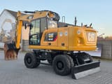 2019 Caterpillar M318F wheel excavator, rear three-quarter view